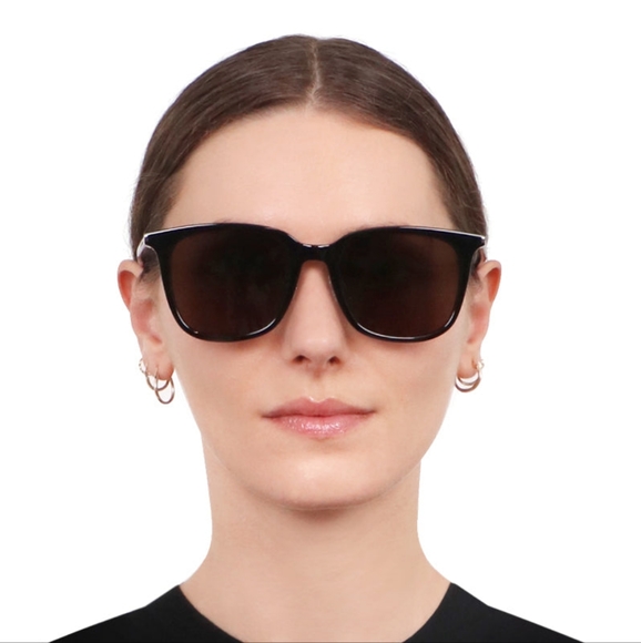 NEW SAINT LAURENT SL317 001 BLACK WOMEN ROUND SUNGLASSES - Picture 2 of 6